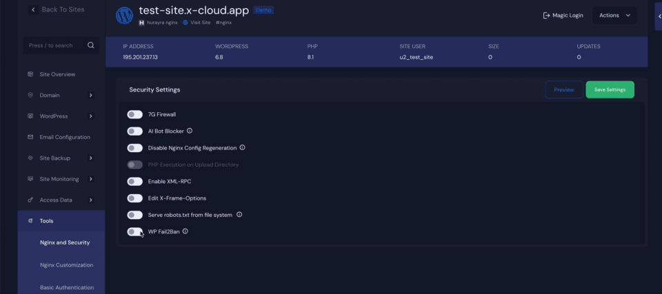 integration with wp fail2ban plugin