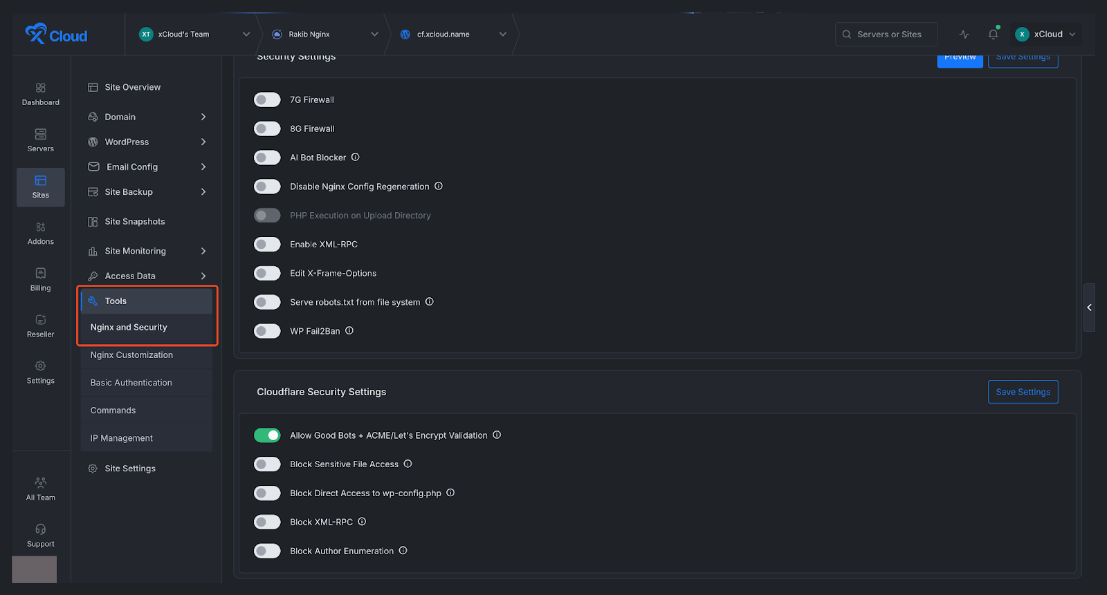 Enable Cloudflare WAF Rules
