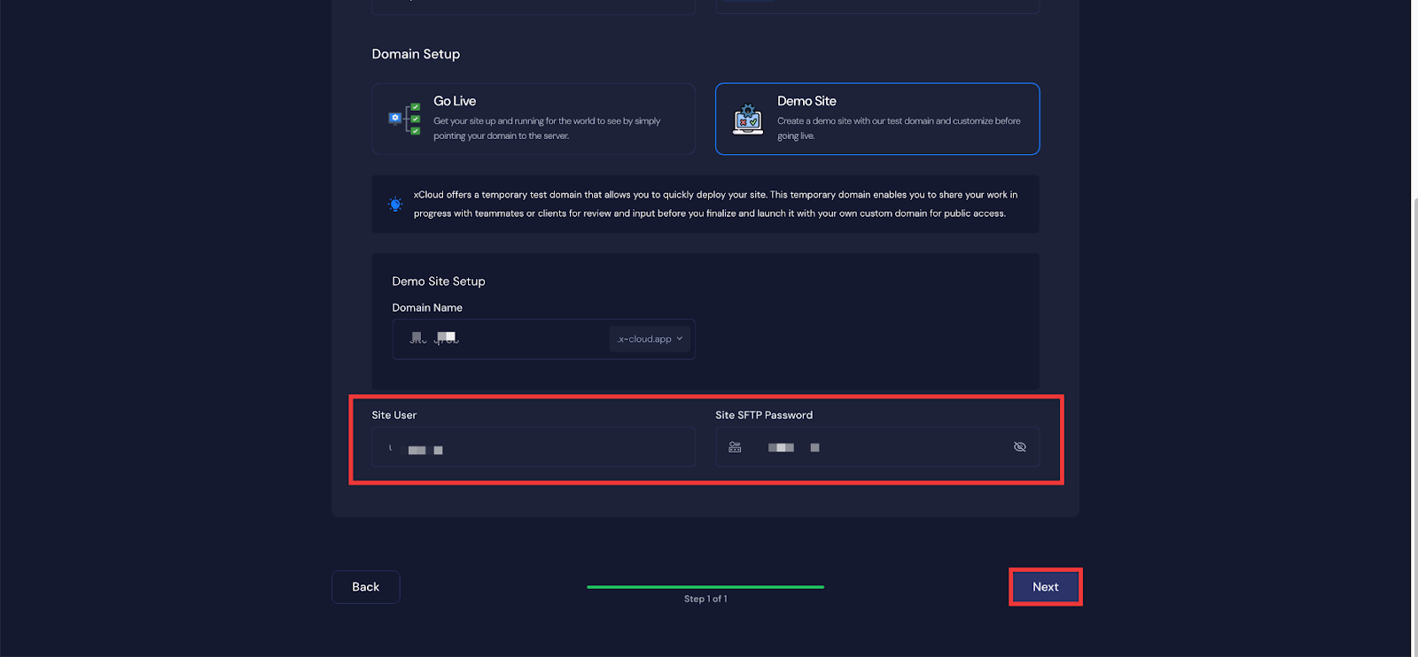 Install Site.pro with xCloud