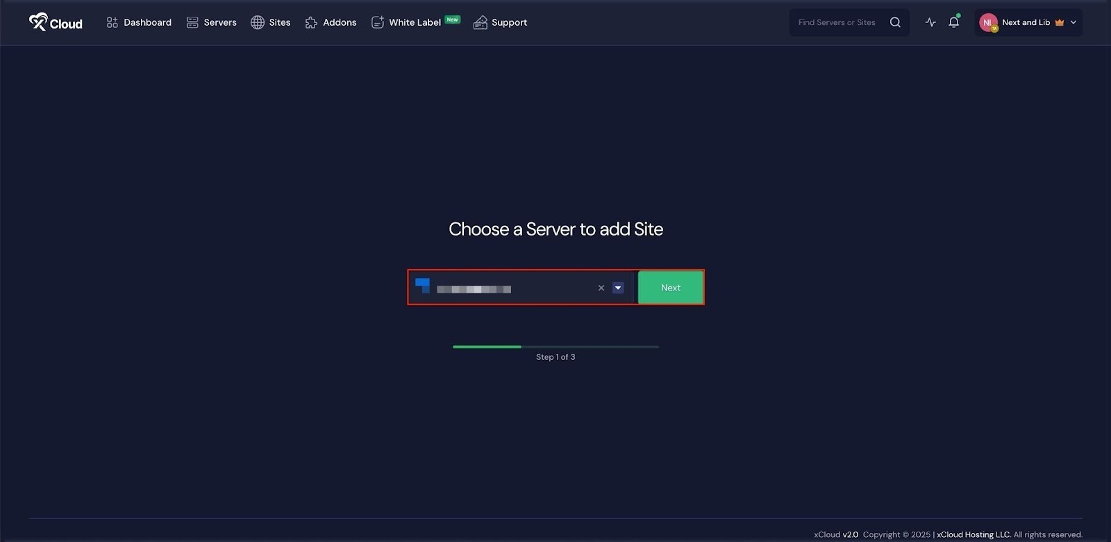 Install Site.pro with xCloud