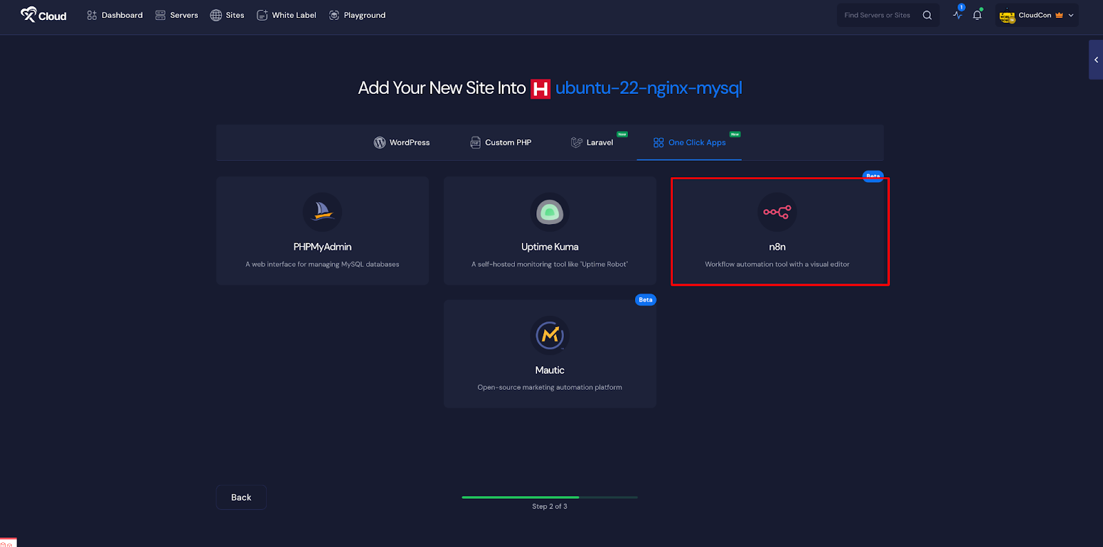 Deploy n8n with xCloud
