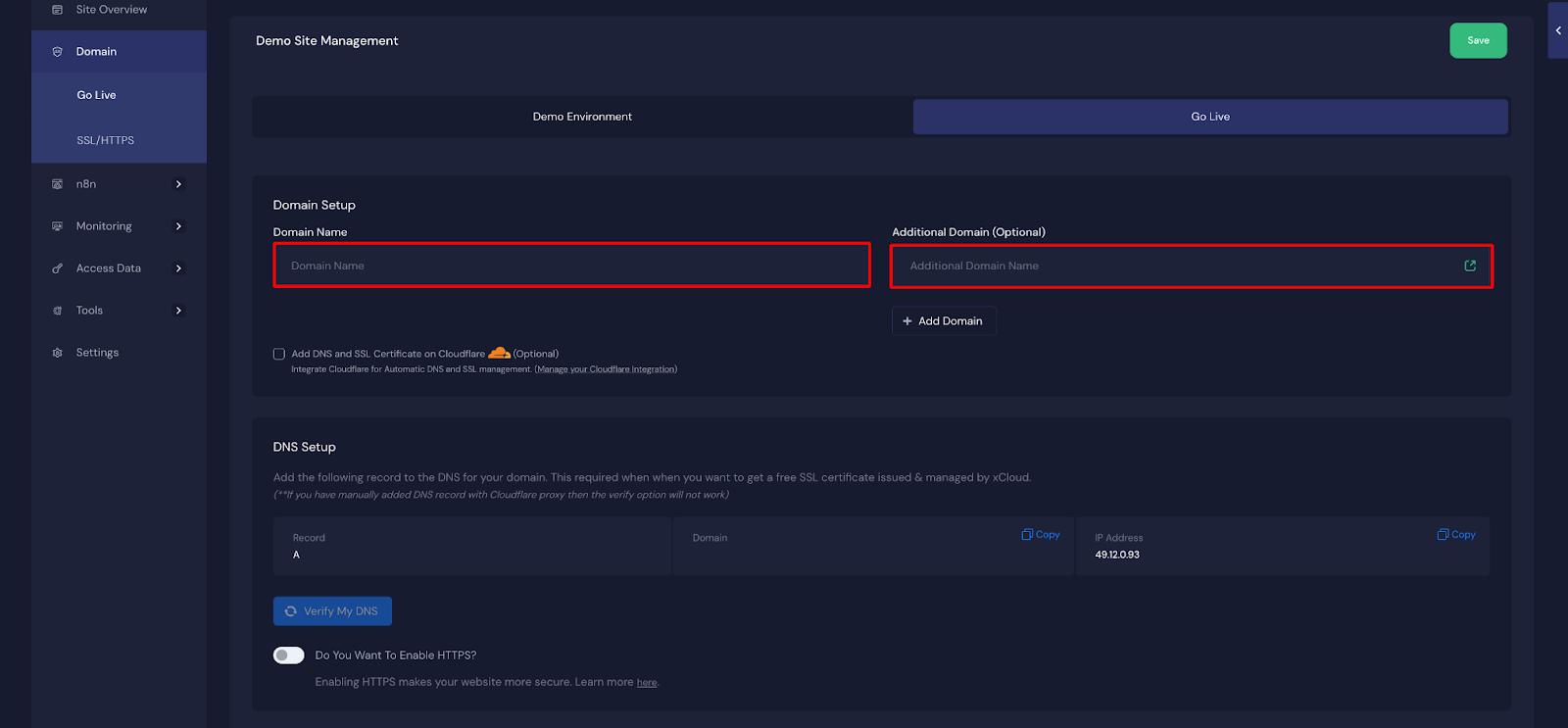 Deploy n8n with xCloud