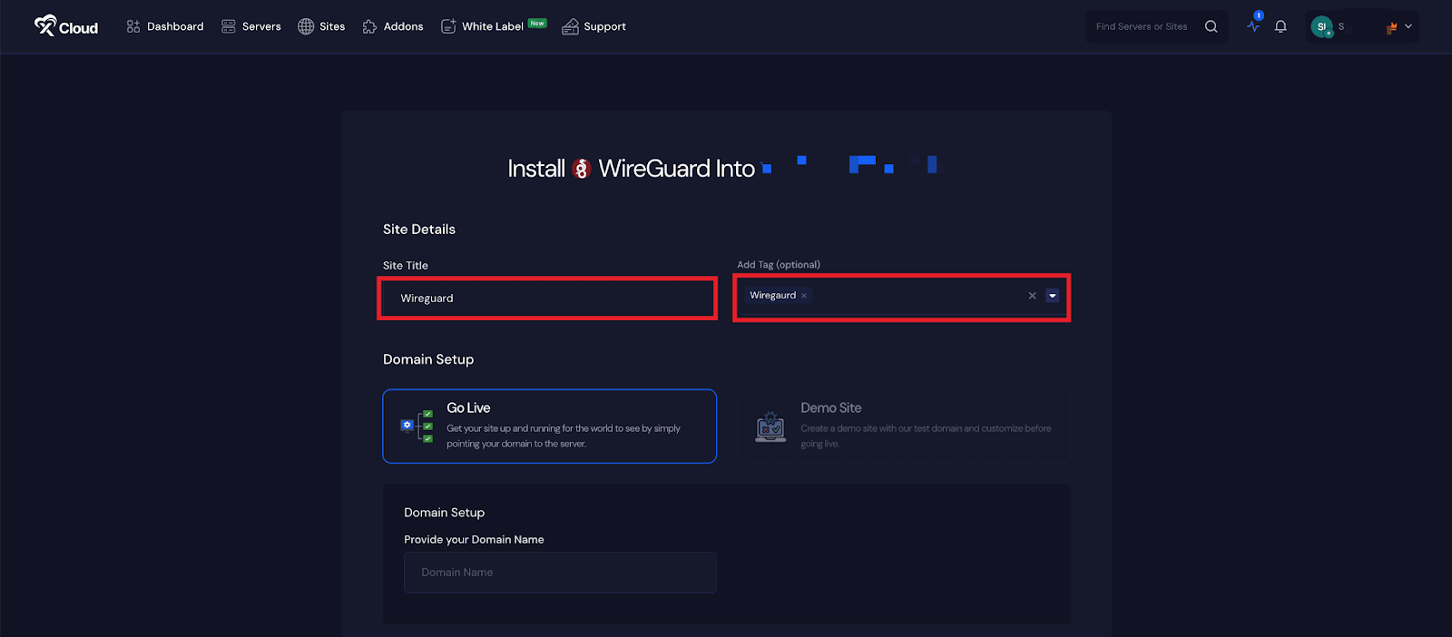 Install WireGuard with xCloud
